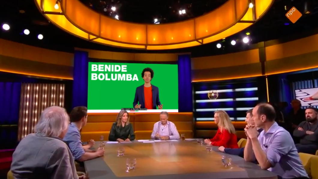 Filmpje Benide Bolumba bij OP1
