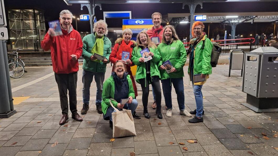 Elke op het station