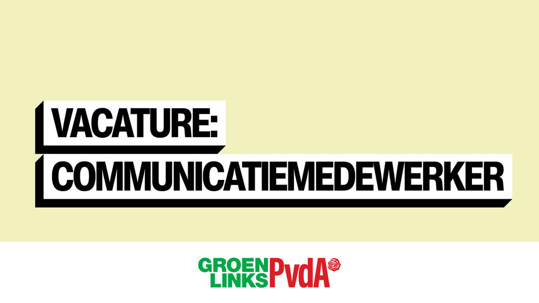 Afbeelding met tekst: vacature communicatiemedewerker