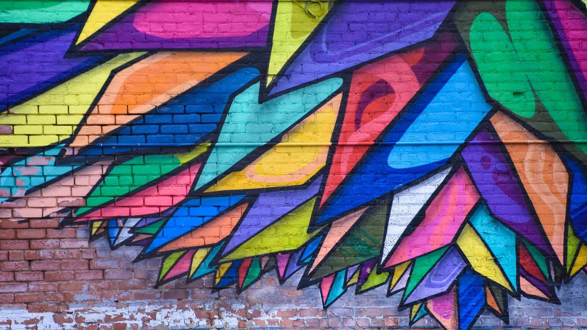 Foto van kunstzinnige graffiti op een muur